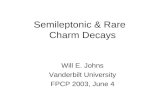 Semileptonic & Rare   Charm Decays