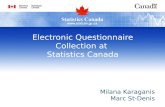 Electronic Questionnaire Collection at  Statistics Canada