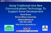 Using Traditional And New Communications Technology To Support Rural Development