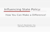 Influencing State Policy: