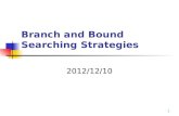 Branch and Bound Searching Strategies