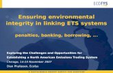 Ensuring environmental integrity in linking ETS systems penalties, banking, borrowing, ...