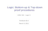 Logic: Bottom-up & Top-down proof procedures