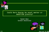 Could Dark Energy be novel matter or modified gravity?