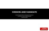 MISSION AND MANDATE