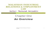 MALAYSIAN INDUSTRIAL RELATIONS  &  EMPLOYMENT LAW Author: Maimunah Aminuddin