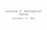 Lecture 2: Biological Aging