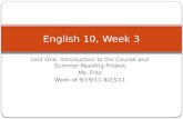 English 10, Week 3