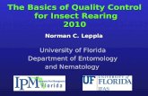 The Basics of Quality Control  for Insect Rearing 2010