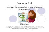 Lesson 2.4 Logical Sequencing & Conditional Statements