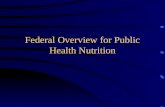 Federal Overview for Public Health Nutrition