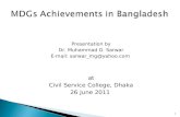 MDGs Achievements in Bangladesh