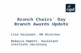 Branch Chairs' Day Branch Awards Update