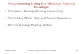 Programming Using the Message Passing Paradigm