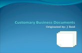 Customary Business Documents