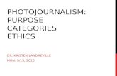PhotoJournalism : Purpose Categories Ethics
