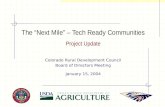 The “Next Mile” – Tech Ready Communities