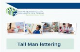 Tall Man lettering