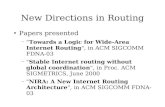 New Directions in Routing