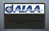 11 th  General Body Meeting  February 26, 2013