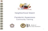 Neighborhood Watch Pandemic Awareness Community Training