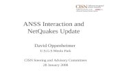 ANSS Interaction and NetQuakes Update