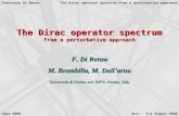 The Dirac operator spectrum from a perturbative approach