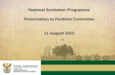National Sanitation Programme Presentation to Portfolio Committee 11 August 2010