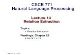 Lecture 14  Relation Extraction