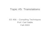 Topic #5: Translations