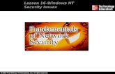 Lesson 16-Windows NT Security Issues