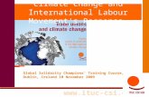 Climate Change and International Labour Movement's Response