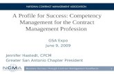 A Profile for Success: Competency Management for the Contract Management Profession