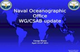 Naval Oceanographic Office WG/CSAB update