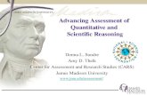 Advancing Assessment of  Quantitative and  Scientific Reasoning