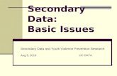 Secondary Data: Basic Issues