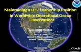 Maintaining a U.S. Leadership Position In Worldwide Operational Ocean Observations For