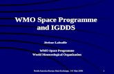 WMO Space Programme and IGDDS