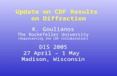 Update on CDF Results  on Diffraction