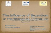 The Influence of Byzantium in the Romanian Literature