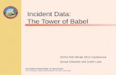 Incident Data:  The Tower of Babel
