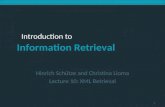 Hinrich Schütze and Christina Lioma Lecture 10: XML Retrieval