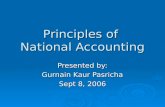 Principles of  National Accounting
