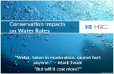 Conservation Impacts on Water Rates