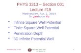 PHYS  3313  – Section 001 Lecture  #19