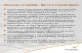Resource extraction – Sorbent considerations
