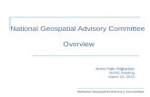National Geospatial Advisory Committee  Overview
