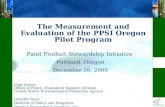 The Measurement and Evaluation of the PPSI Oregon Pilot Program
