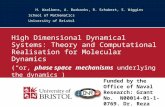 High Dimensional Dynamical Systems: Theory and Computational Realisation for Molecular Dynamics