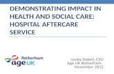 DEMONSTRATING IMPACT IN HEALTH AND SOCIAL CARE:  Hospital aftercare service